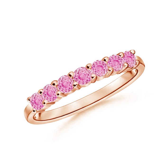 A - Pink Sapphire / 0.6 CT / 14 KT Rose Gold