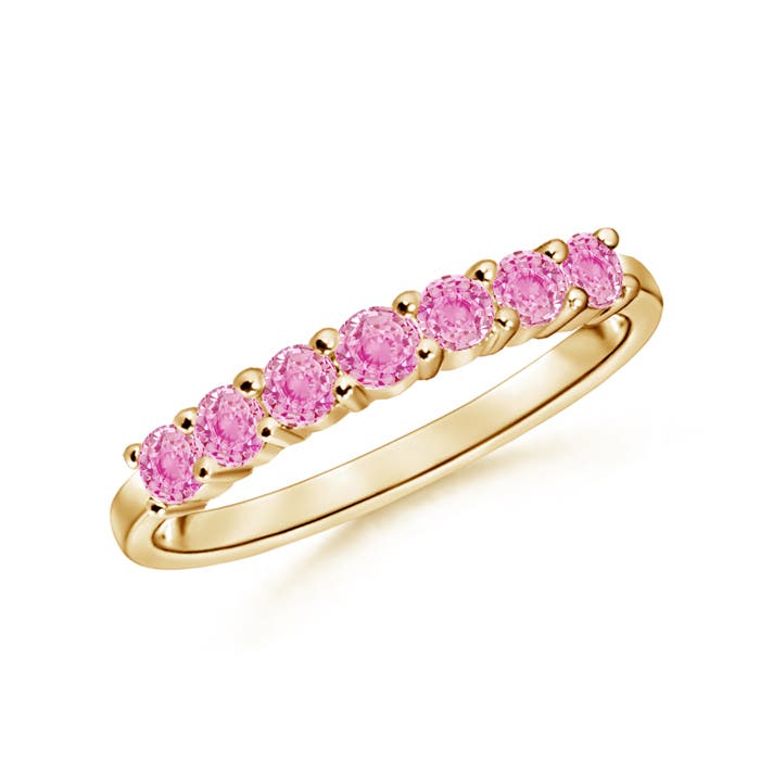 A - Pink Sapphire / 0.6 CT / 14 KT Yellow Gold