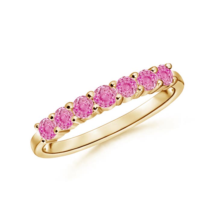 AA - Pink Sapphire / 0.6 CT / 14 KT Yellow Gold