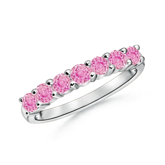 A - Pink Sapphire / 0.98 CT / 14 KT White Gold