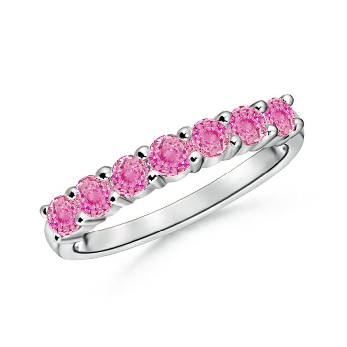 AA - Pink Sapphire / 0.98 CT / 14 KT White Gold