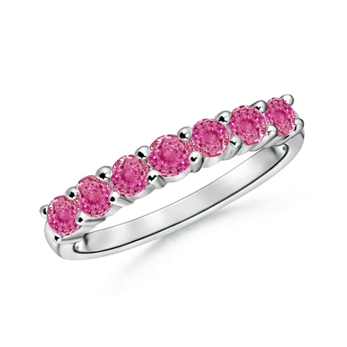 AAA - Pink Sapphire / 0.98 CT / 14 KT White Gold