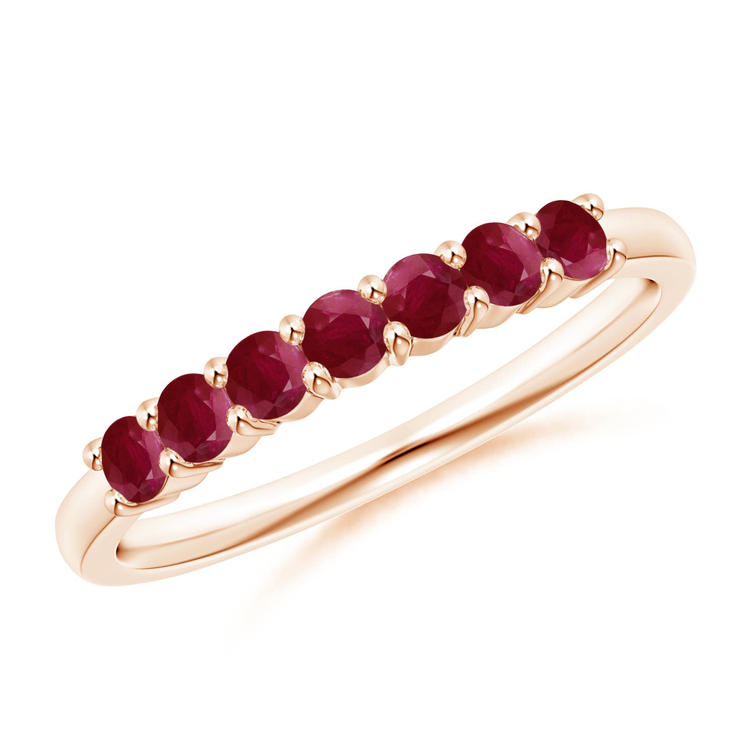 A - Ruby / 0.63 CT / 14 KT Rose Gold