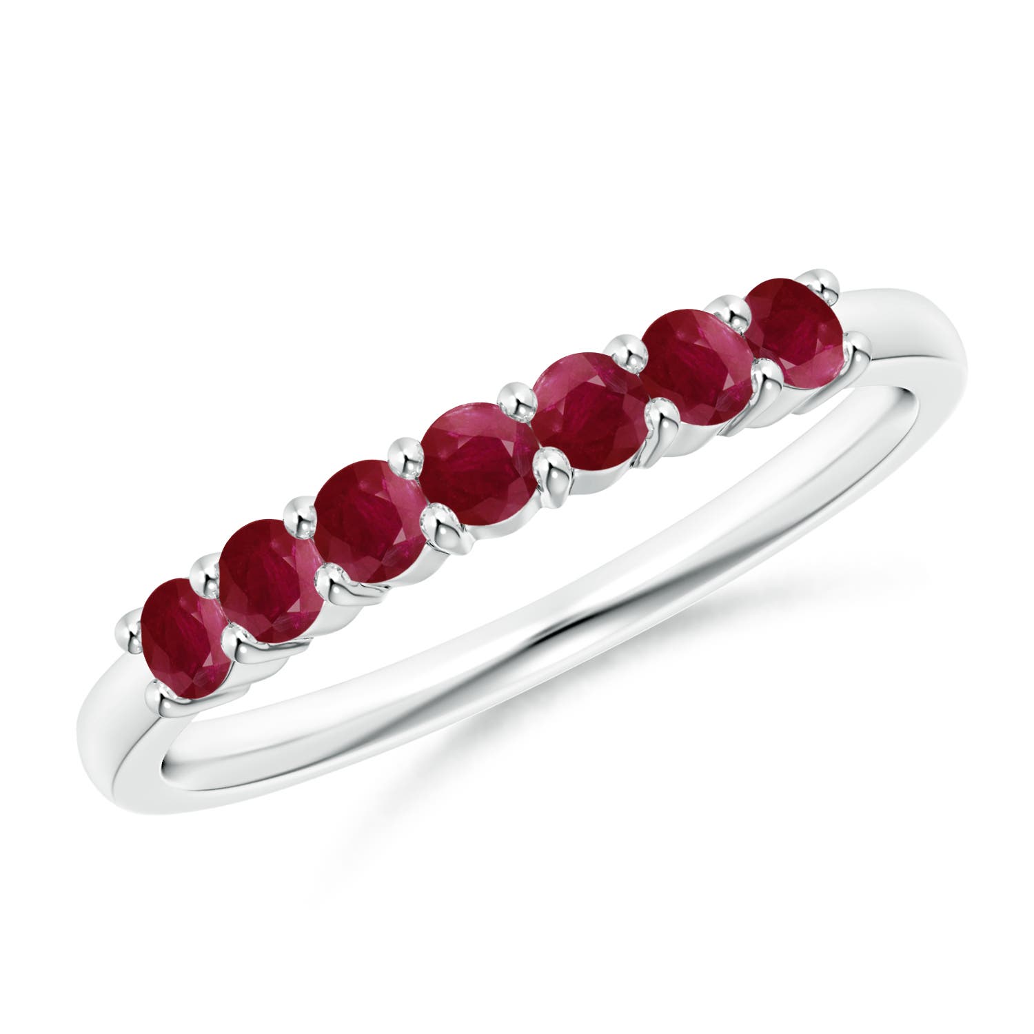 A - Ruby / 0.63 CT / 14 KT White Gold