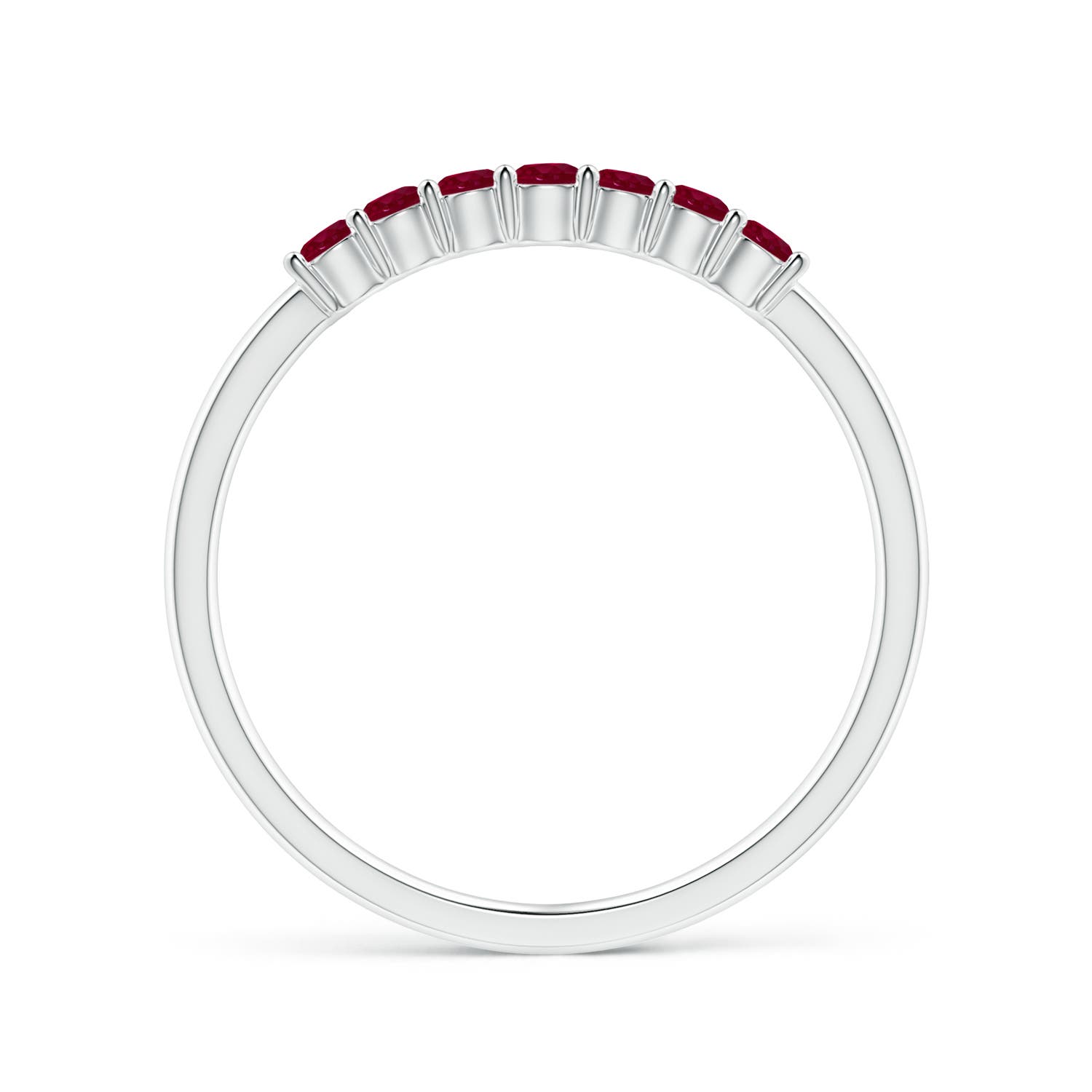 A - Ruby / 0.35 CT / 14 KT White Gold