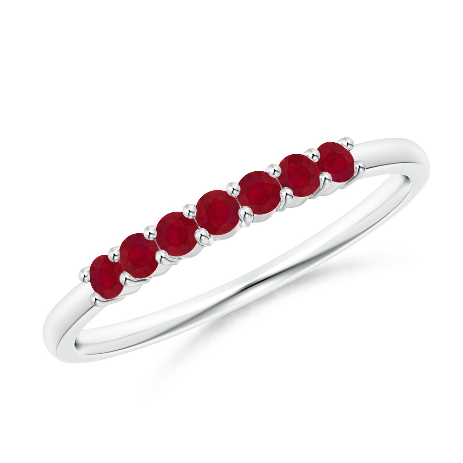 AA - Ruby / 0.35 CT / 14 KT White Gold