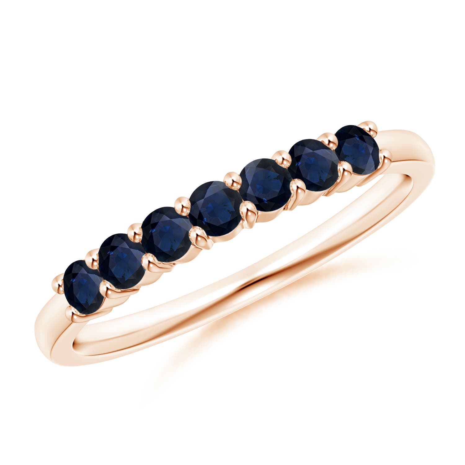 A - Blue Sapphire / 0.63 CT / 14 KT Rose Gold