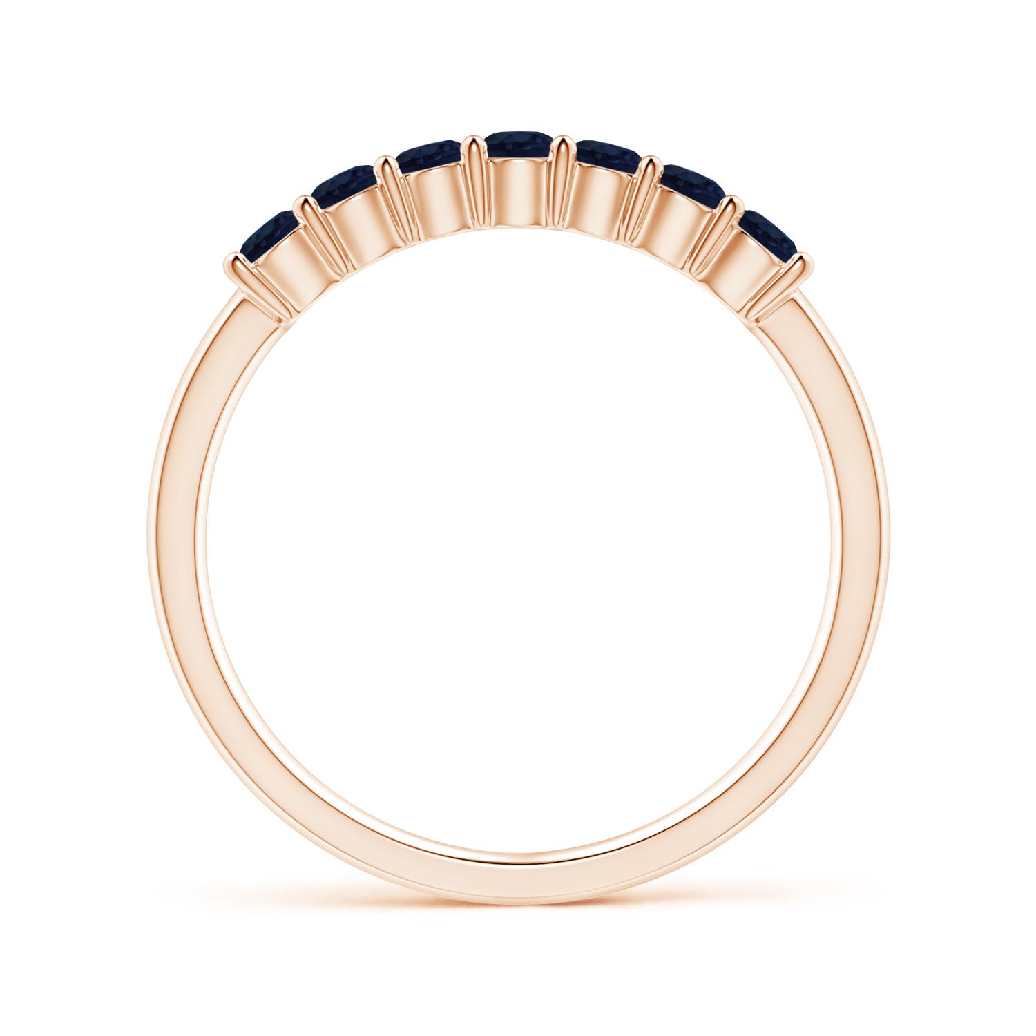 A - Blue Sapphire / 0.63 CT / 14 KT Rose Gold