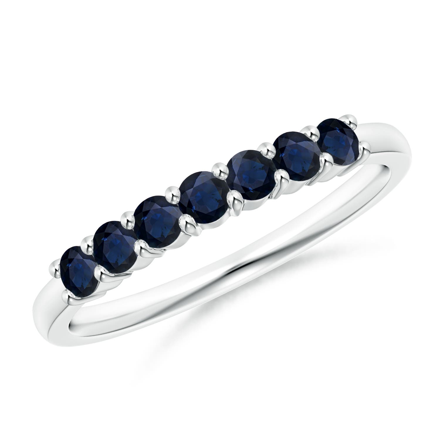 A - Blue Sapphire / 0.63 CT / 14 KT White Gold