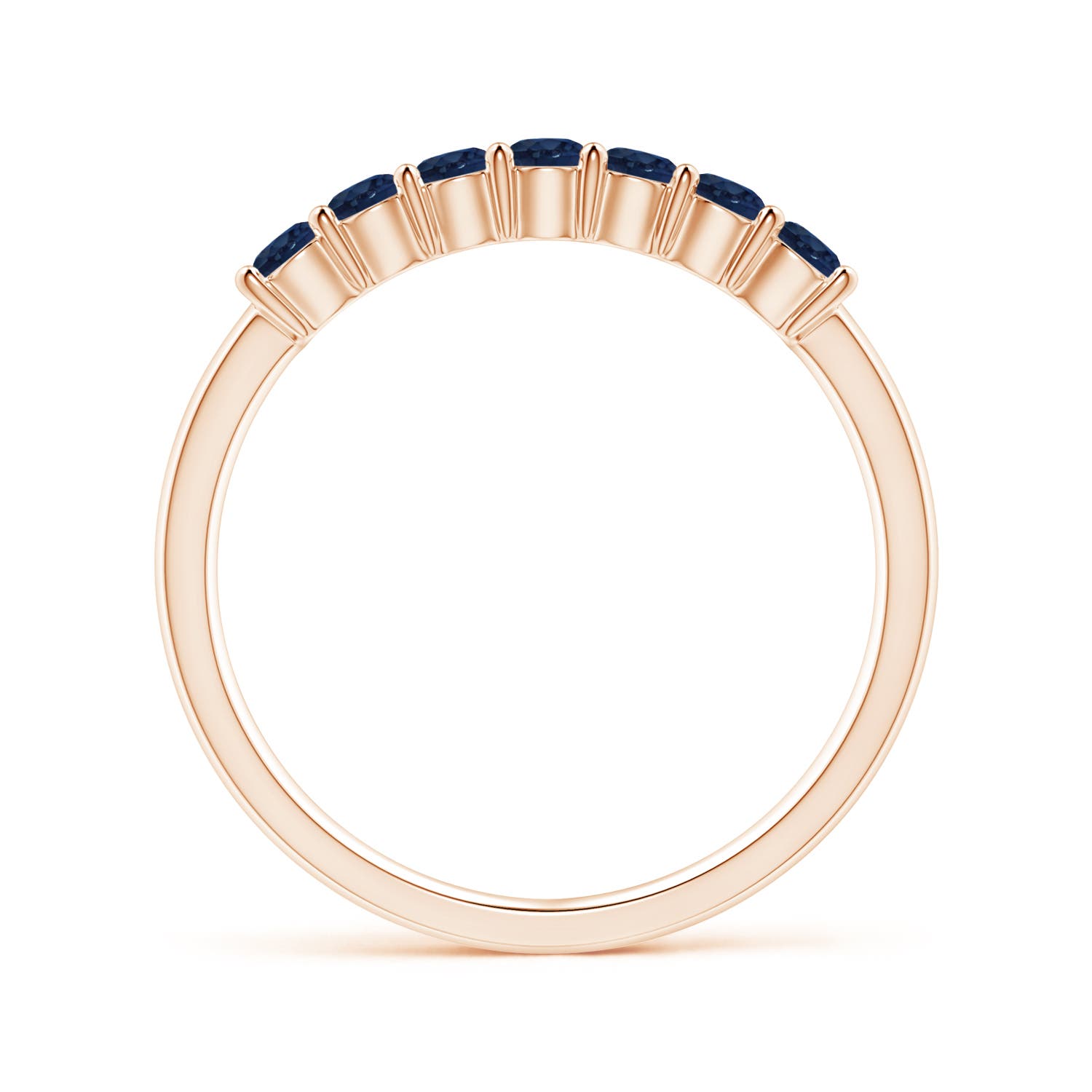 AA - Blue Sapphire / 0.63 CT / 14 KT Rose Gold