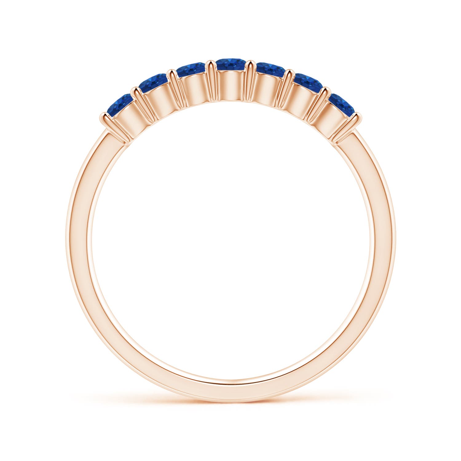 AAA - Blue Sapphire / 0.63 CT / 14 KT Rose Gold