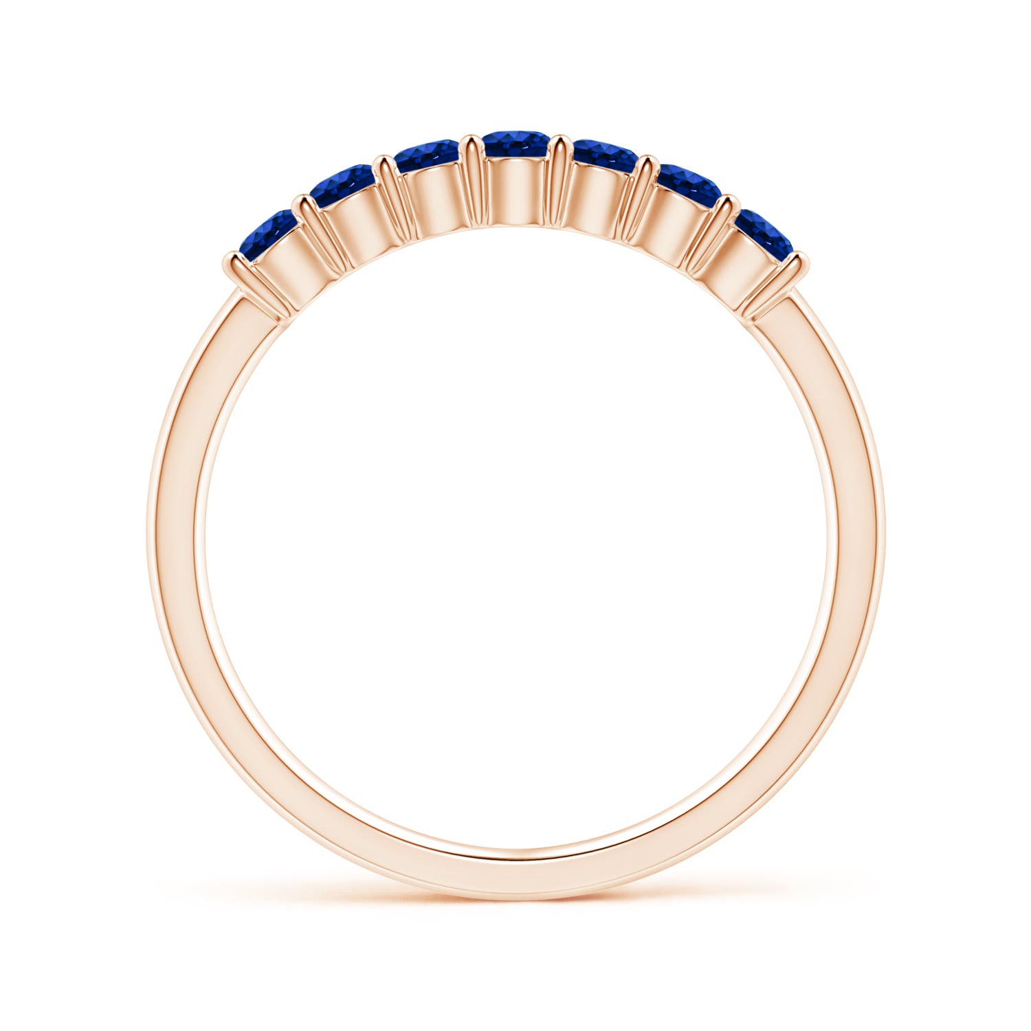 AAAA - Blue Sapphire / 0.63 CT / 14 KT Rose Gold