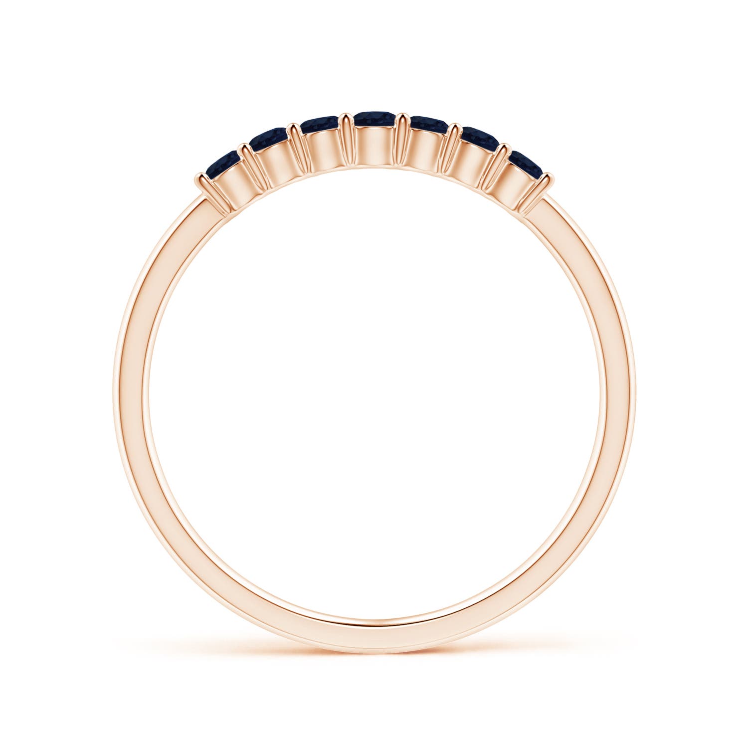 A - Blue Sapphire / 0.35 CT / 14 KT Rose Gold