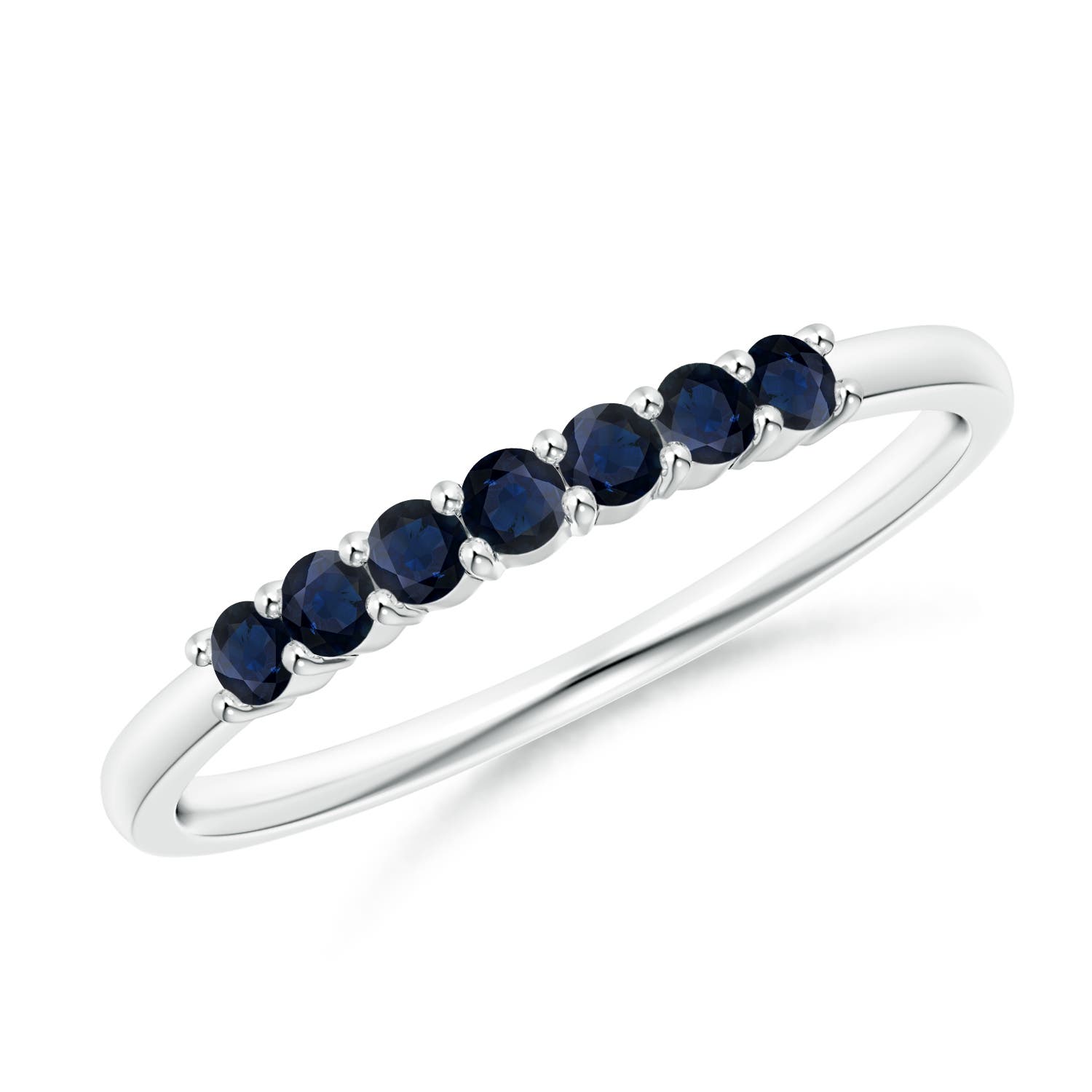 A - Blue Sapphire / 0.35 CT / 14 KT White Gold