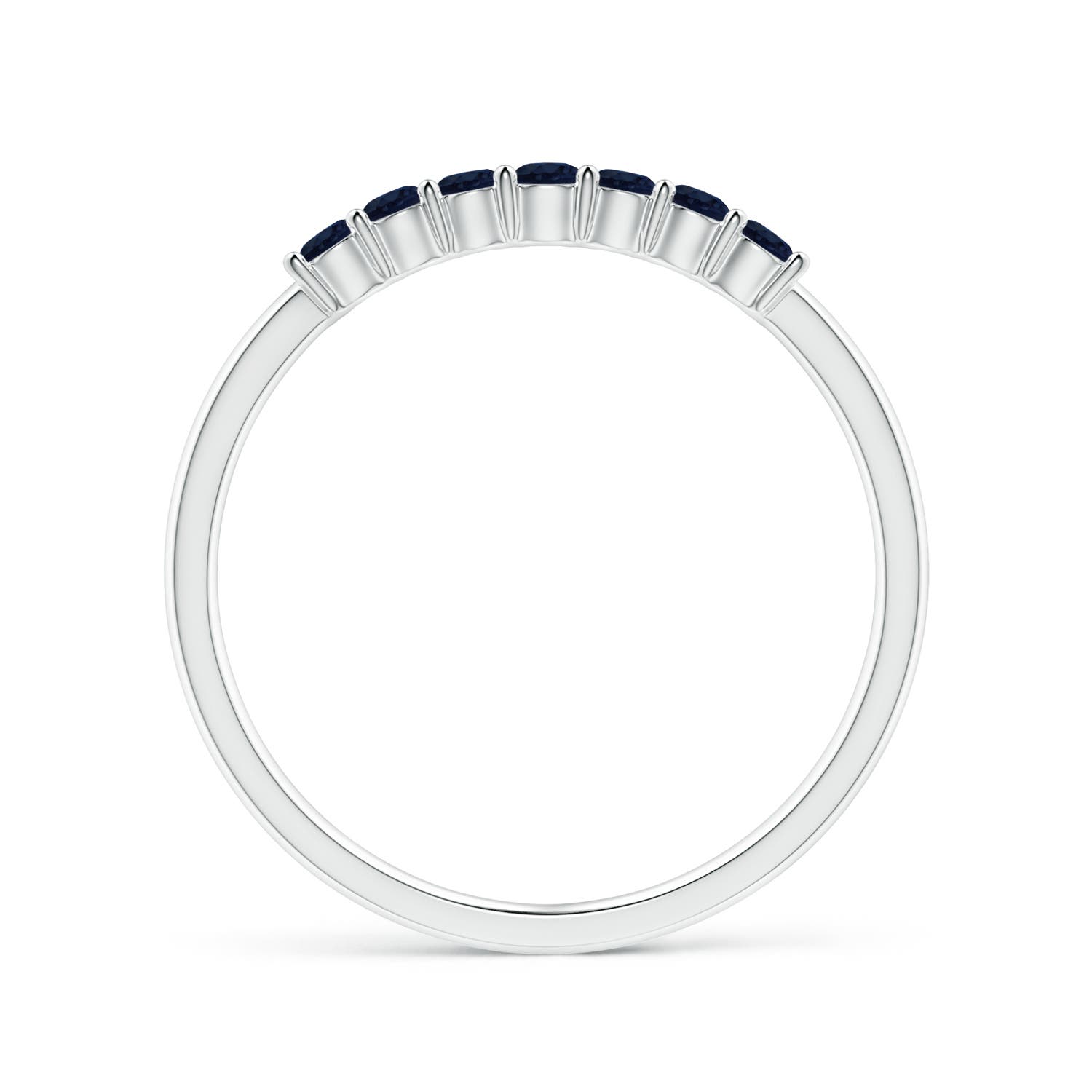 A - Blue Sapphire / 0.35 CT / 14 KT White Gold