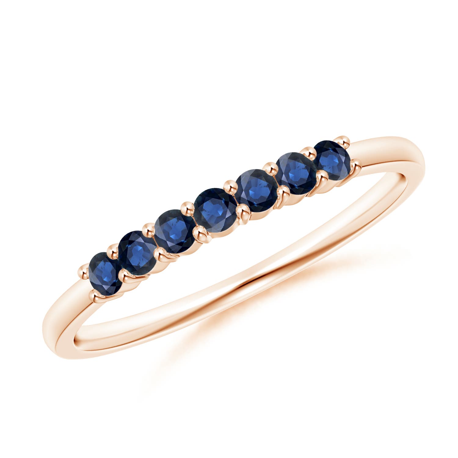 AA - Blue Sapphire / 0.35 CT / 14 KT Rose Gold