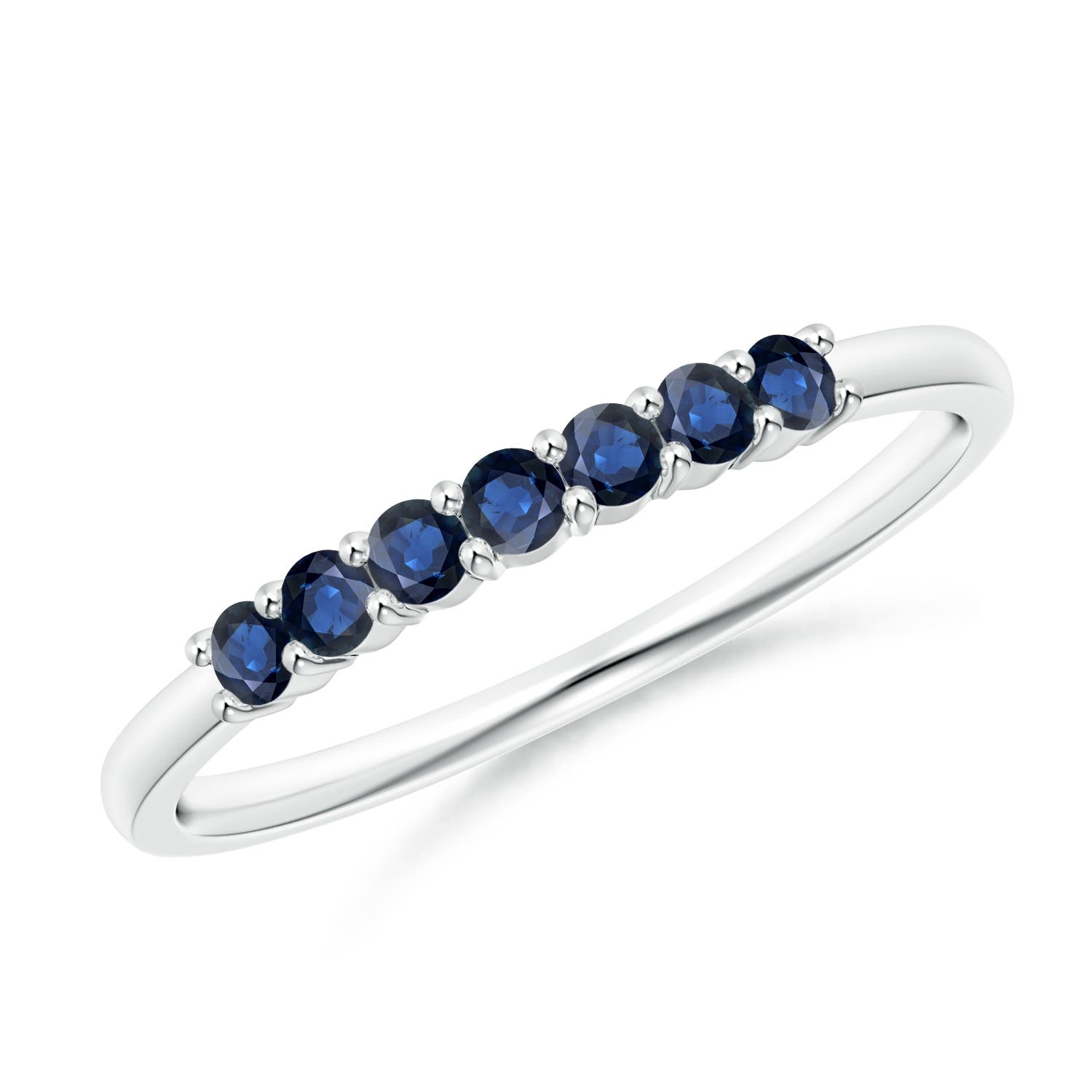 AA - Blue Sapphire / 0.35 CT / 14 KT White Gold