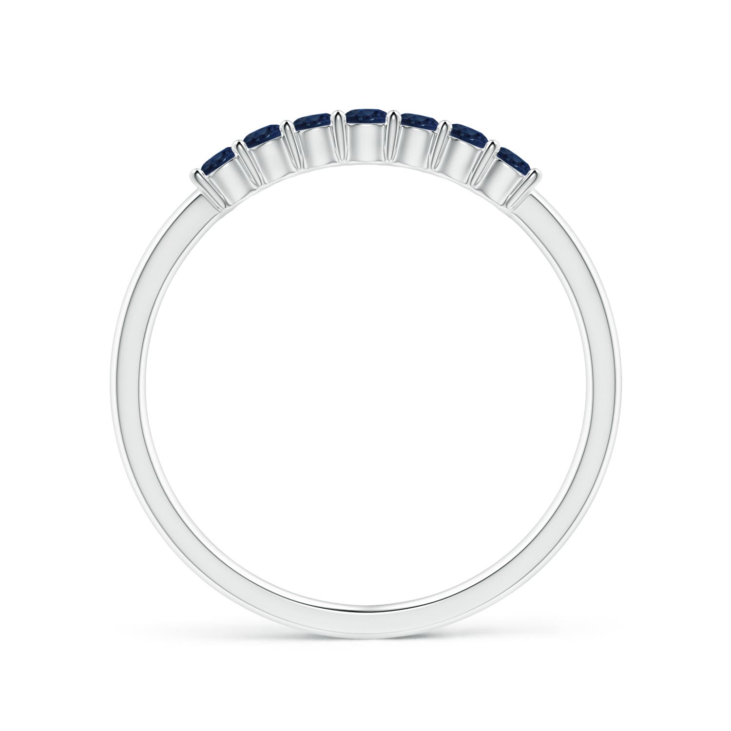 AA - Blue Sapphire / 0.35 CT / 14 KT White Gold