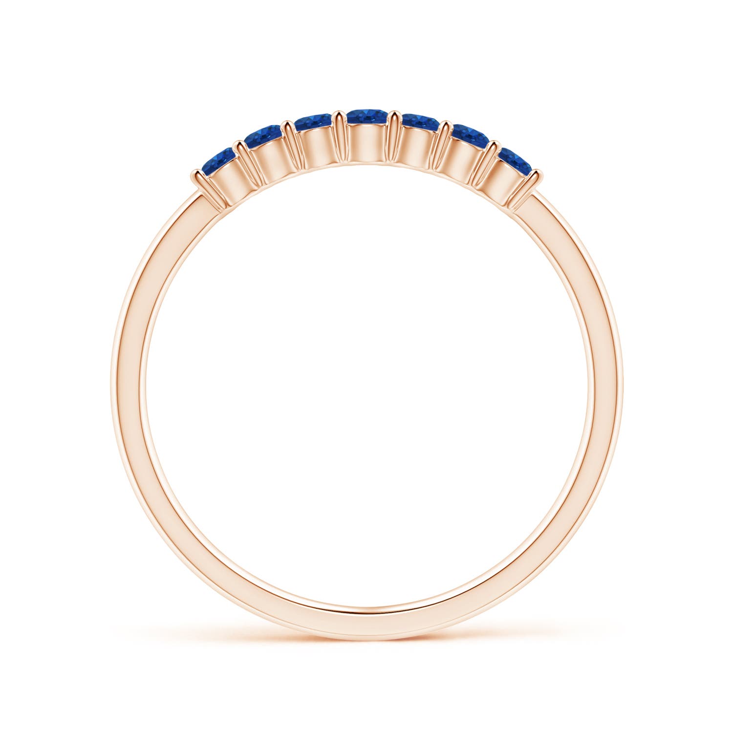 AAA - Blue Sapphire / 0.35 CT / 14 KT Rose Gold