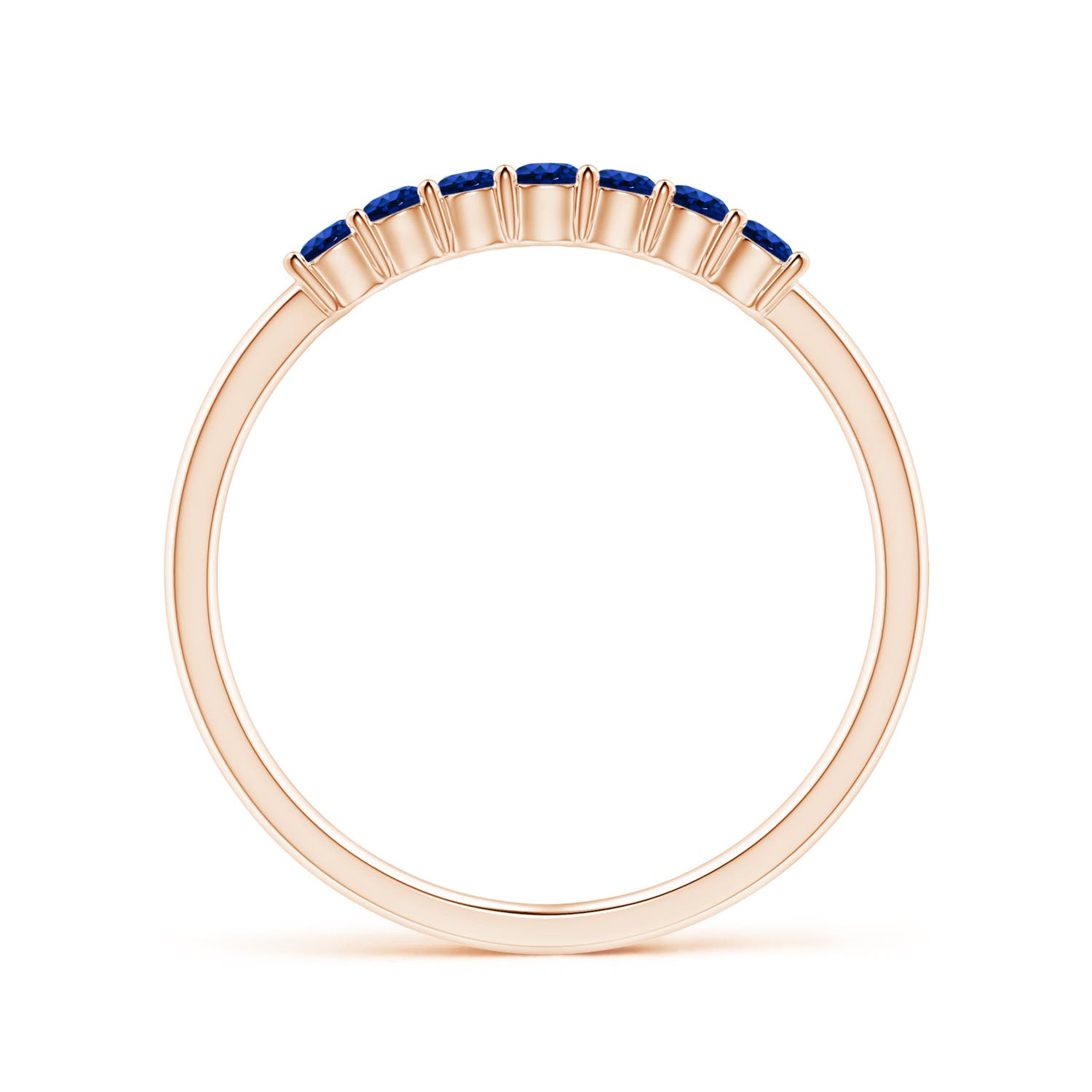 AAAA - Blue Sapphire / 0.35 CT / 14 KT Rose Gold