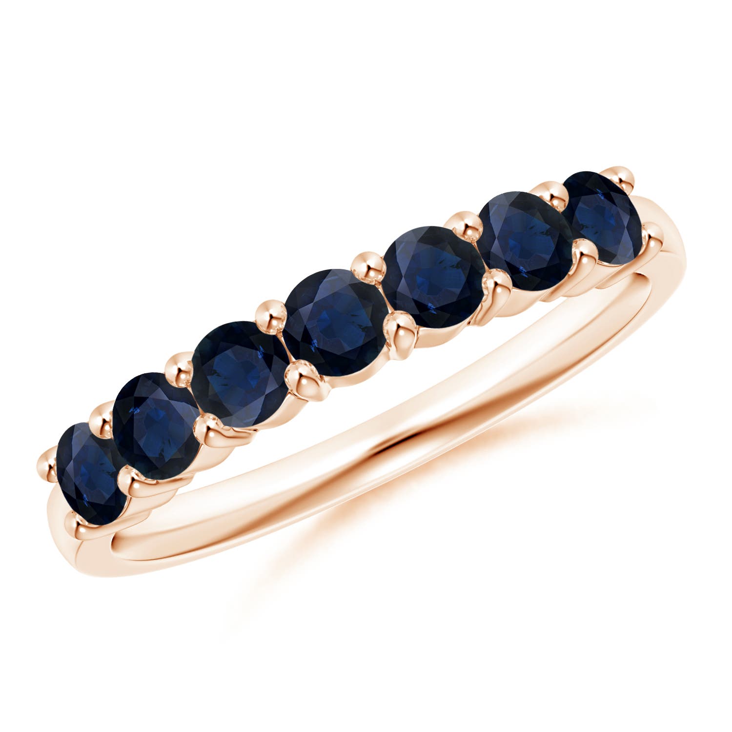 A - Blue Sapphire / 0.98 CT / 14 KT Rose Gold