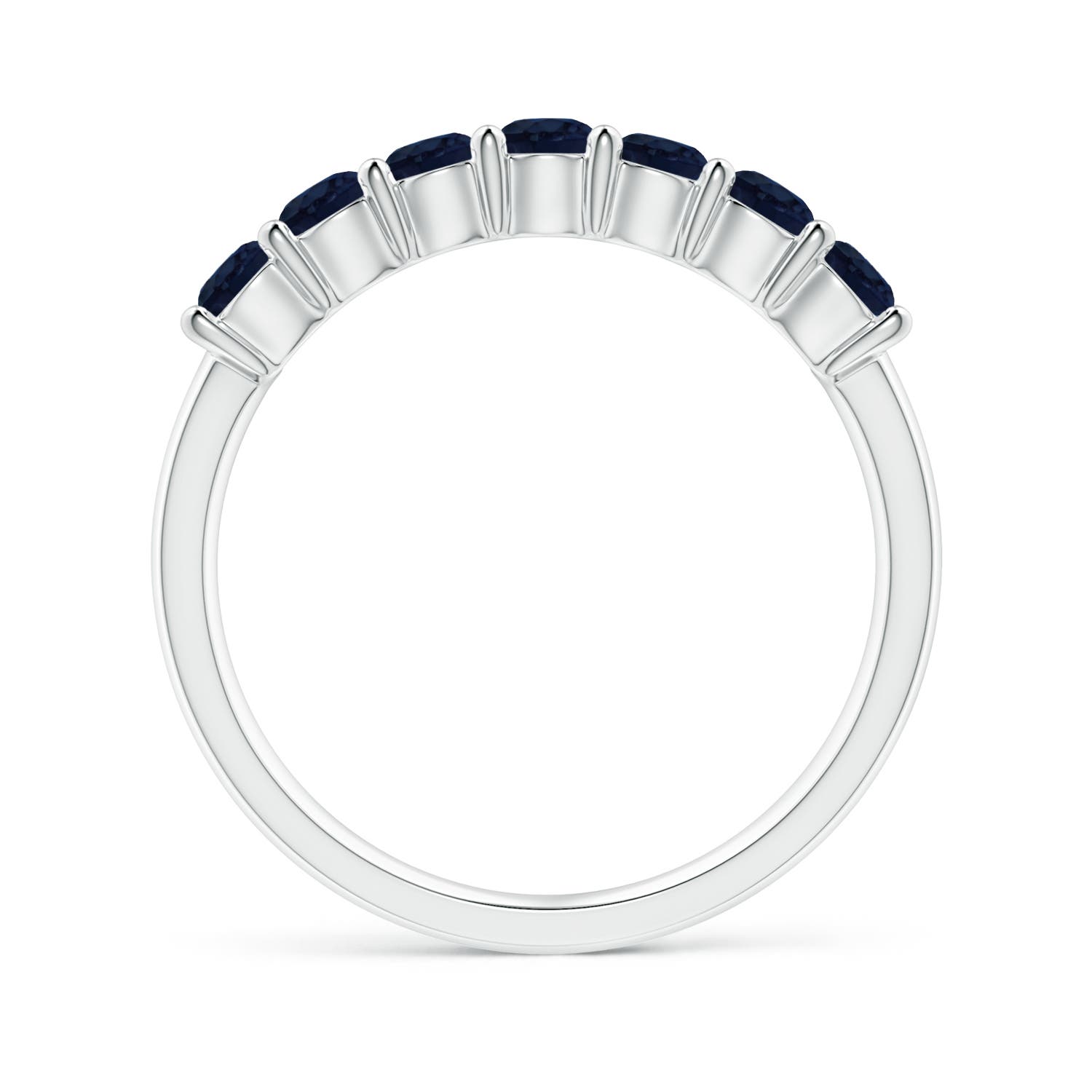 A - Blue Sapphire / 0.98 CT / 14 KT White Gold