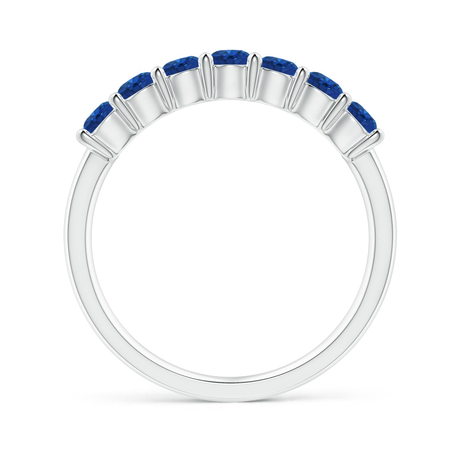 AAA - Blue Sapphire / 0.98 CT / 14 KT White Gold