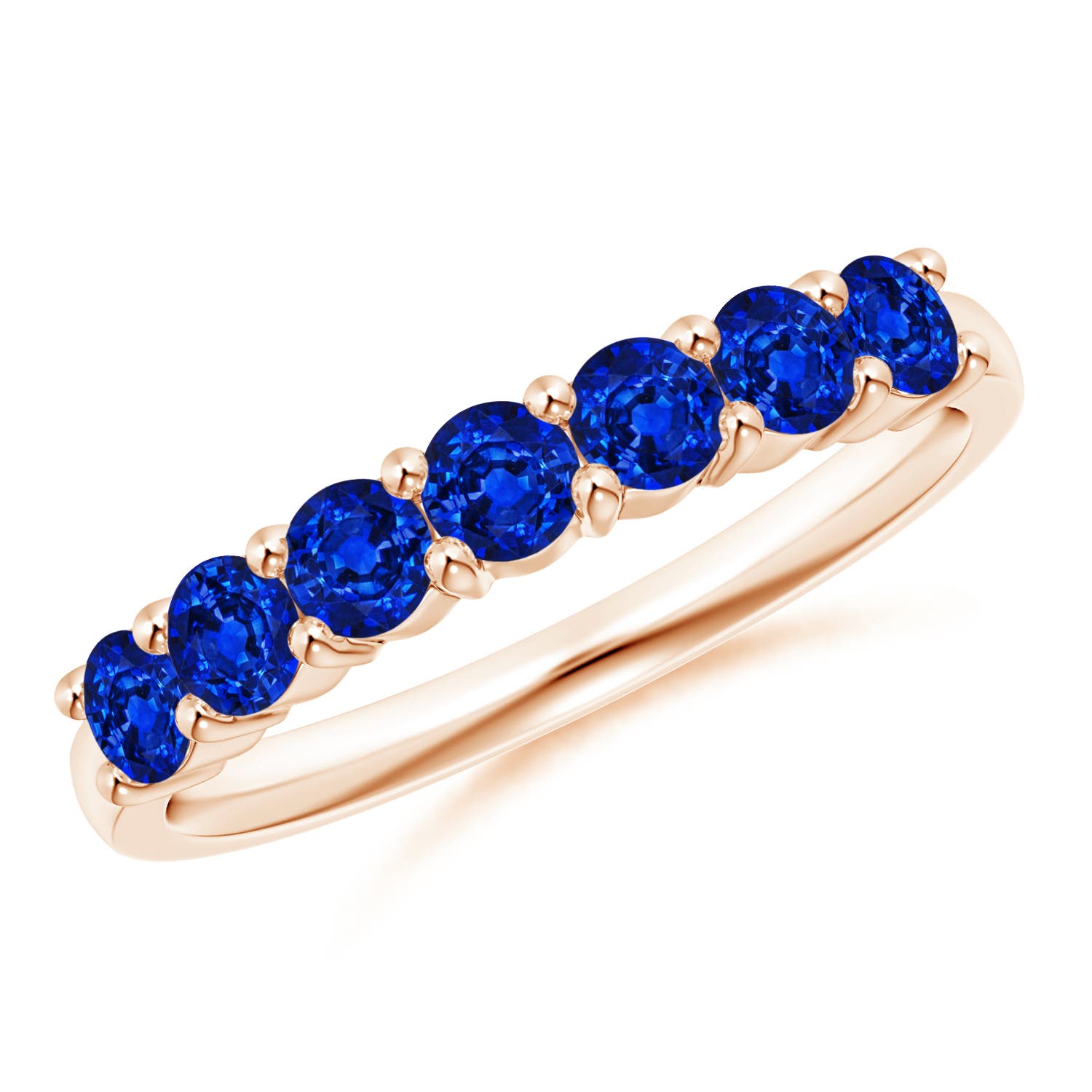 AAAA - Blue Sapphire / 0.98 CT / 14 KT Rose Gold