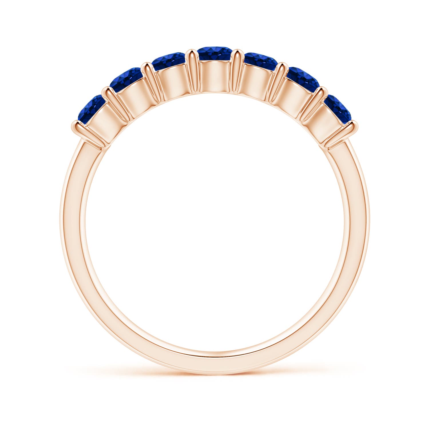 AAAA - Blue Sapphire / 0.98 CT / 14 KT Rose Gold