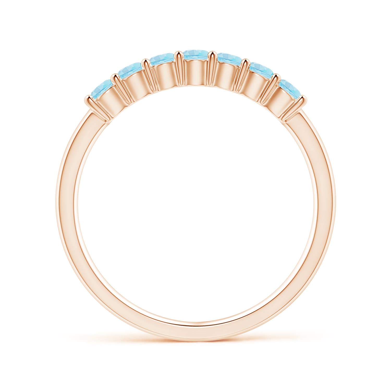 A - Swiss Blue Topaz / 0.56 CT / 14 KT Rose Gold