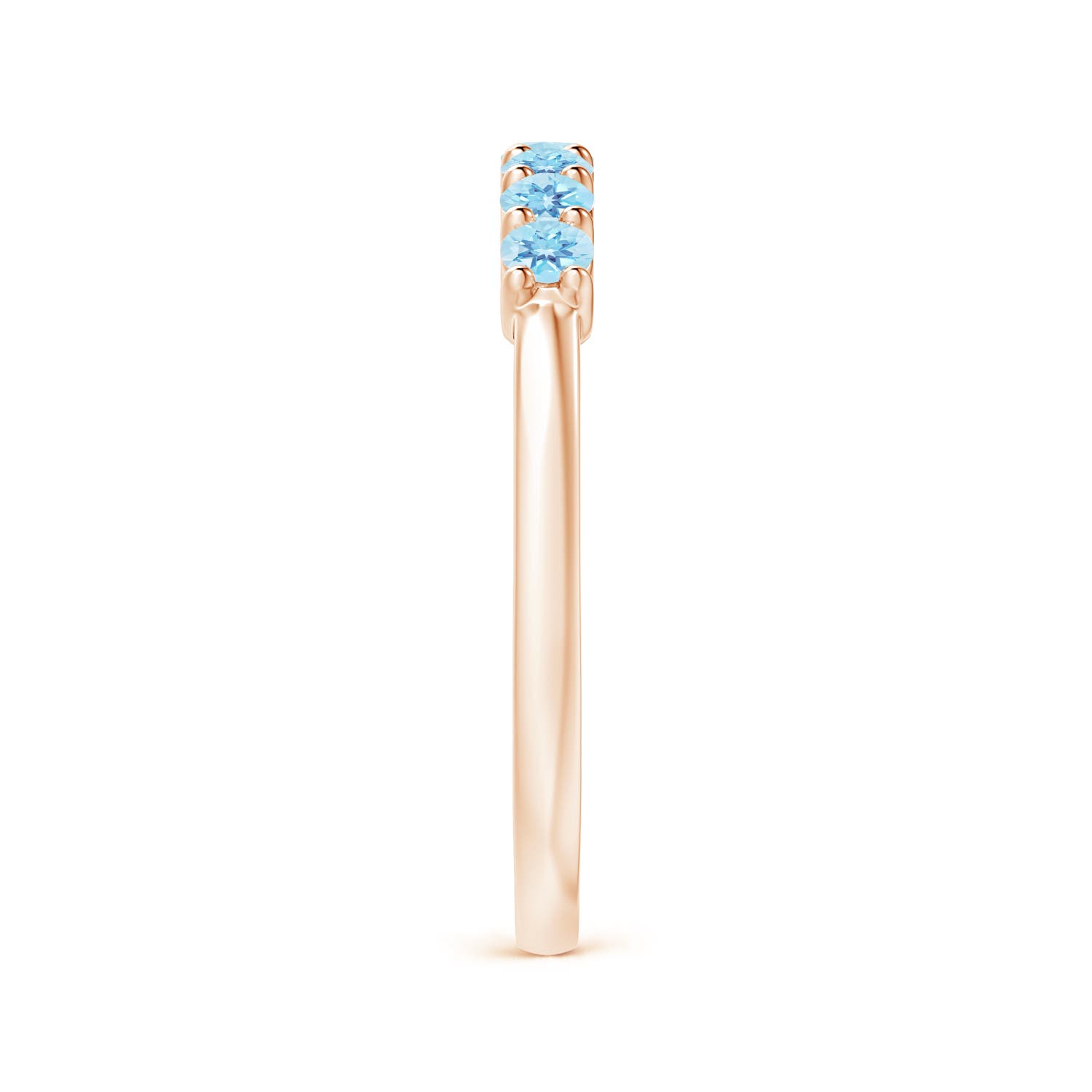 A - Swiss Blue Topaz / 0.56 CT / 14 KT Rose Gold