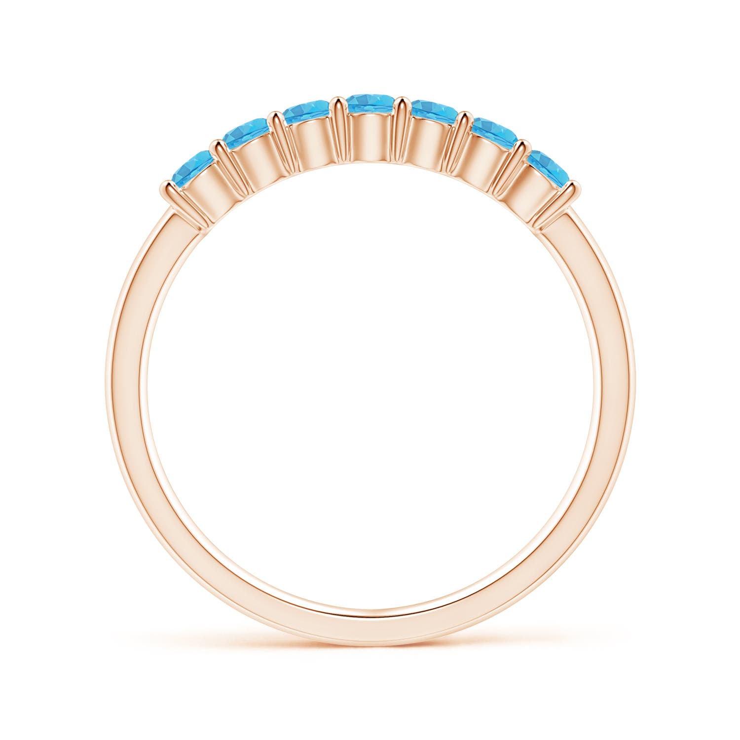 AAA - Swiss Blue Topaz / 0.56 CT / 14 KT Rose Gold