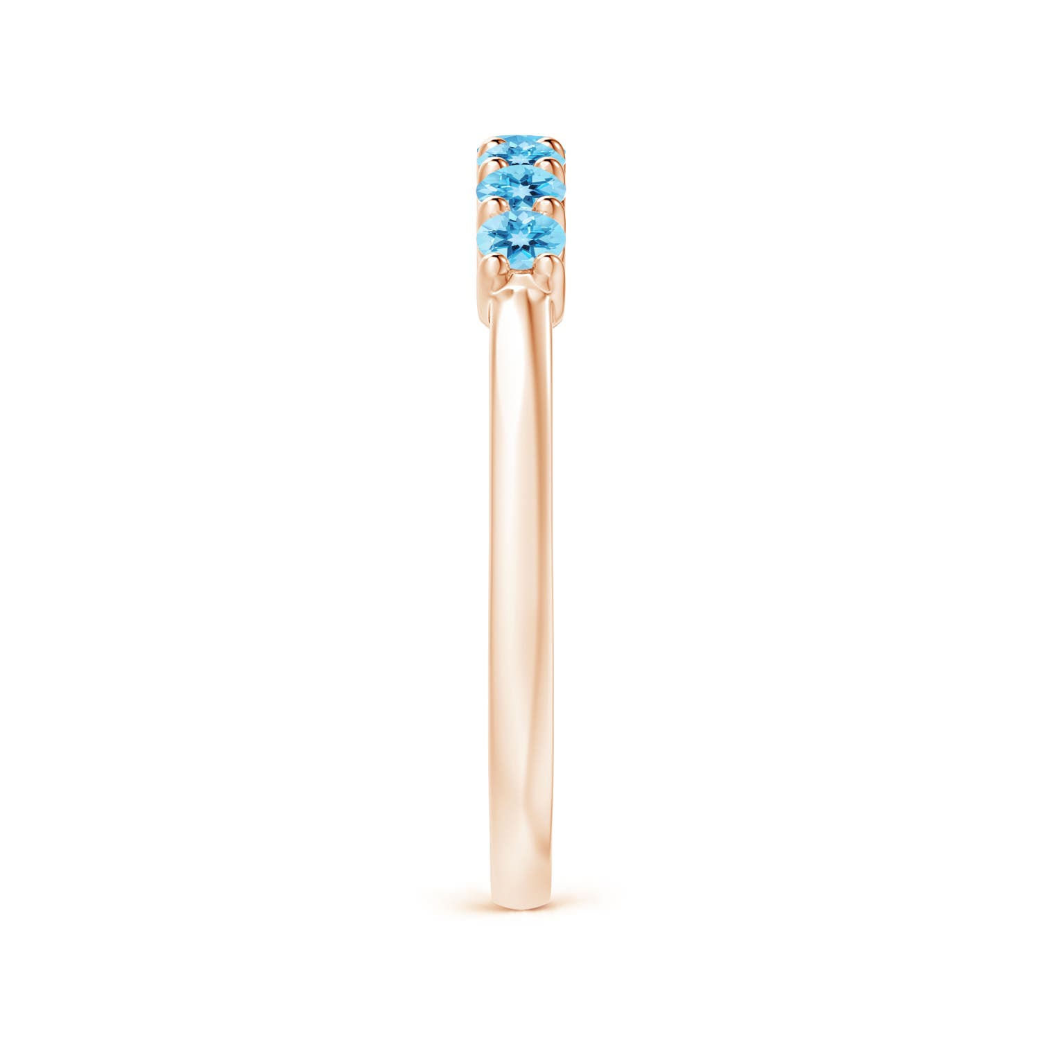 AAA - Swiss Blue Topaz / 0.56 CT / 14 KT Rose Gold