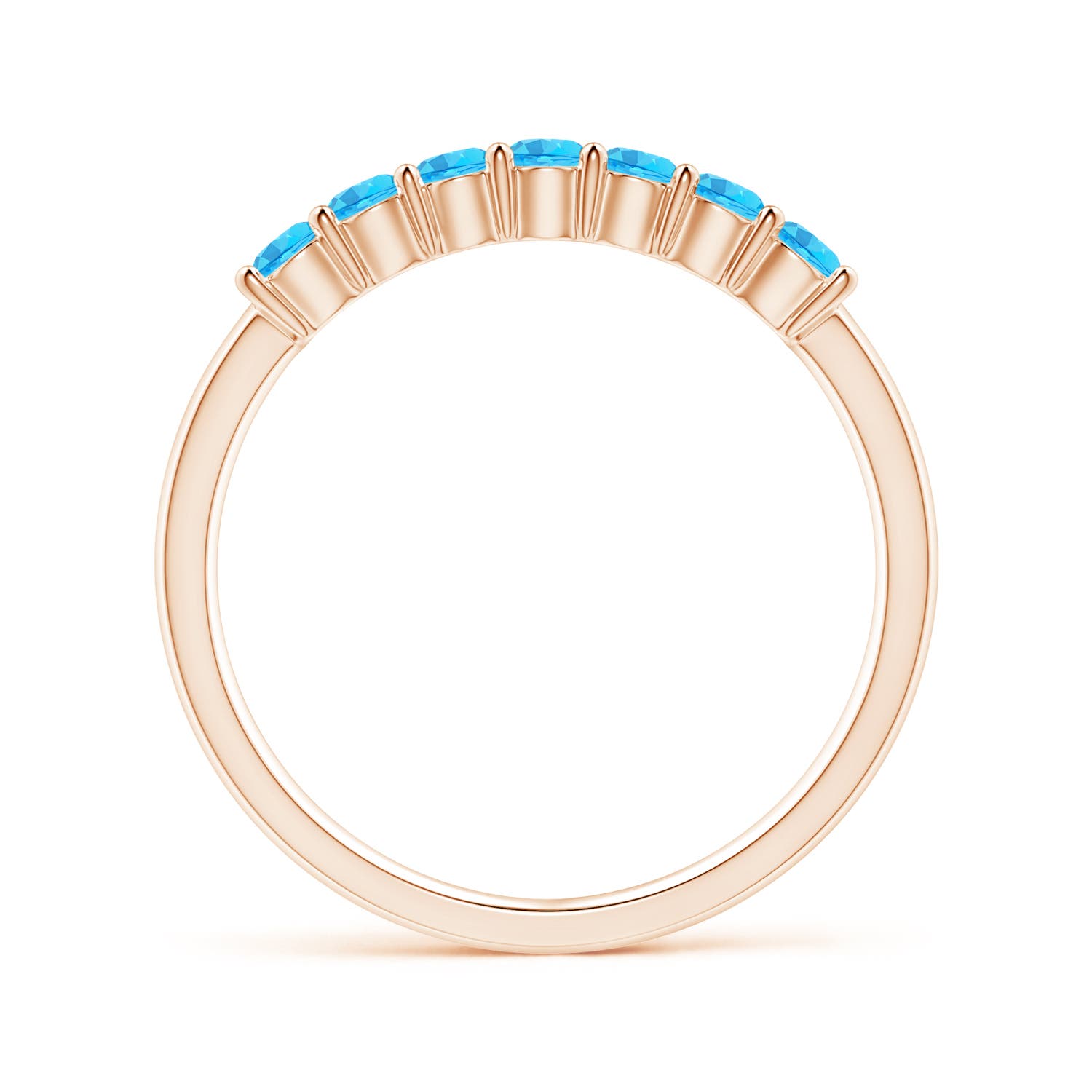 AAAA - Swiss Blue Topaz / 0.56 CT / 14 KT Rose Gold