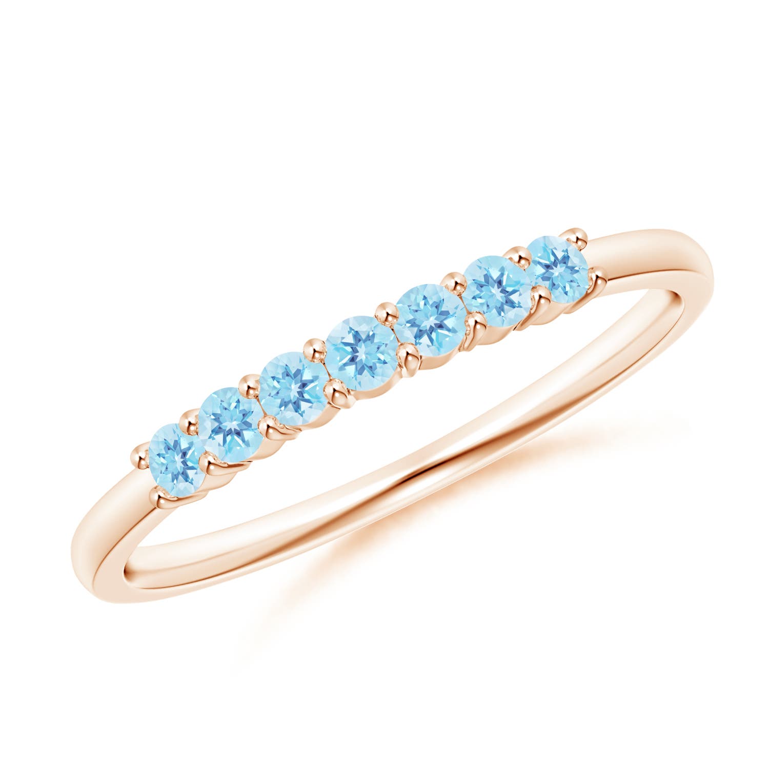 A - Swiss Blue Topaz / 0.28 CT / 14 KT Rose Gold