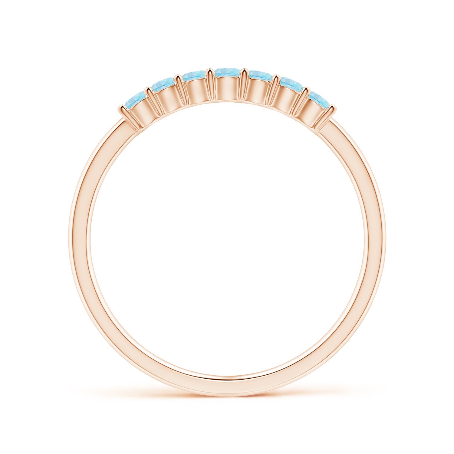 A - Swiss Blue Topaz / 0.28 CT / 14 KT Rose Gold