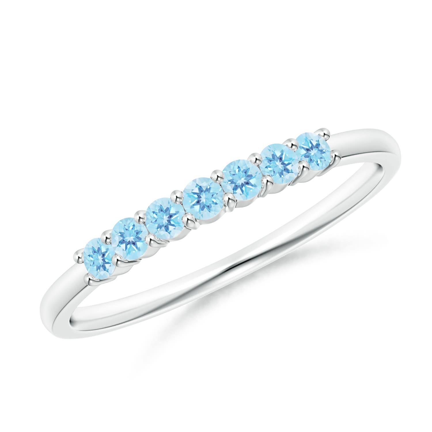 A - Swiss Blue Topaz / 0.28 CT / 14 KT White Gold