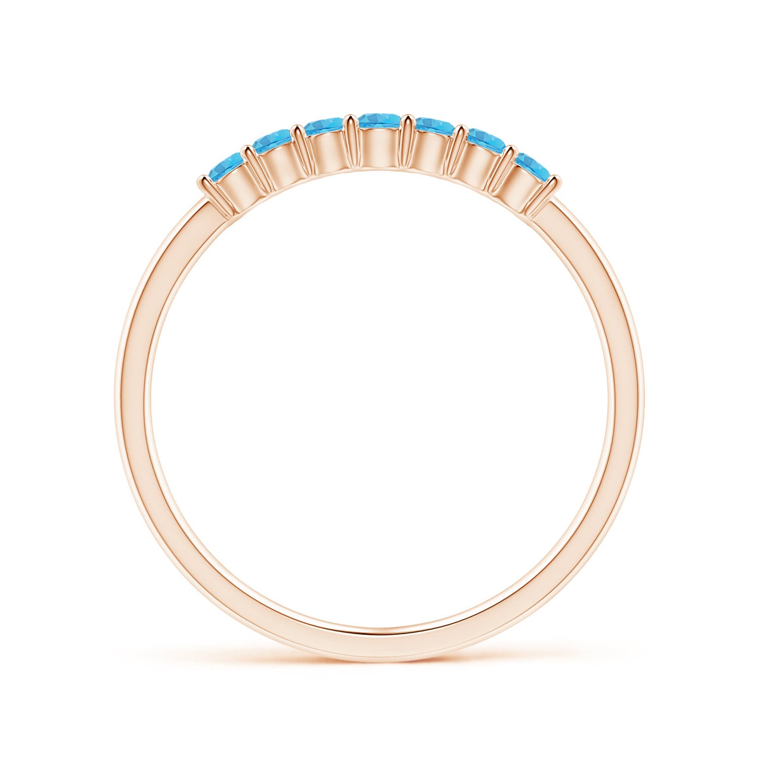 AAA - Swiss Blue Topaz / 0.28 CT / 14 KT Rose Gold