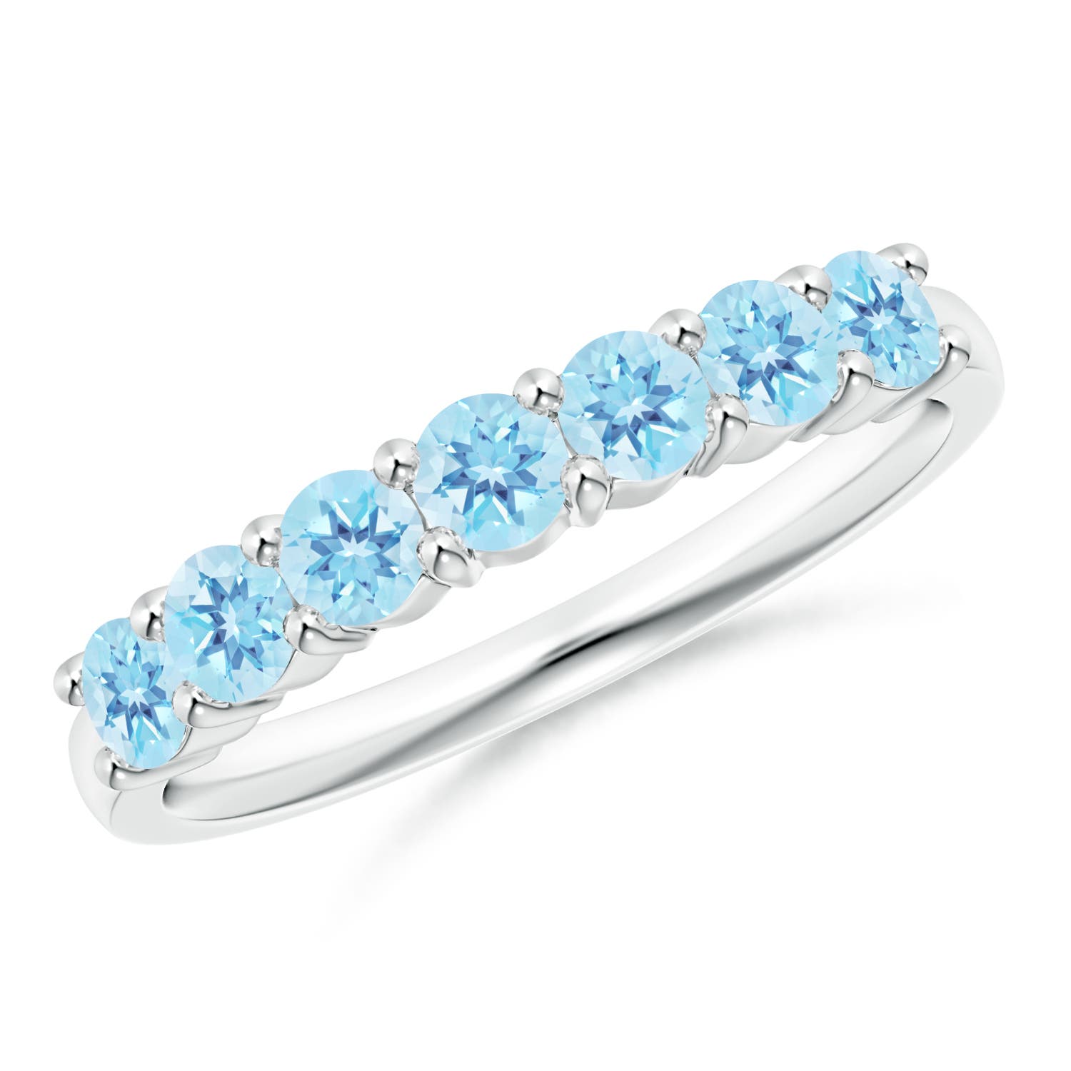 A - Swiss Blue Topaz / 0.98 CT / 14 KT White Gold