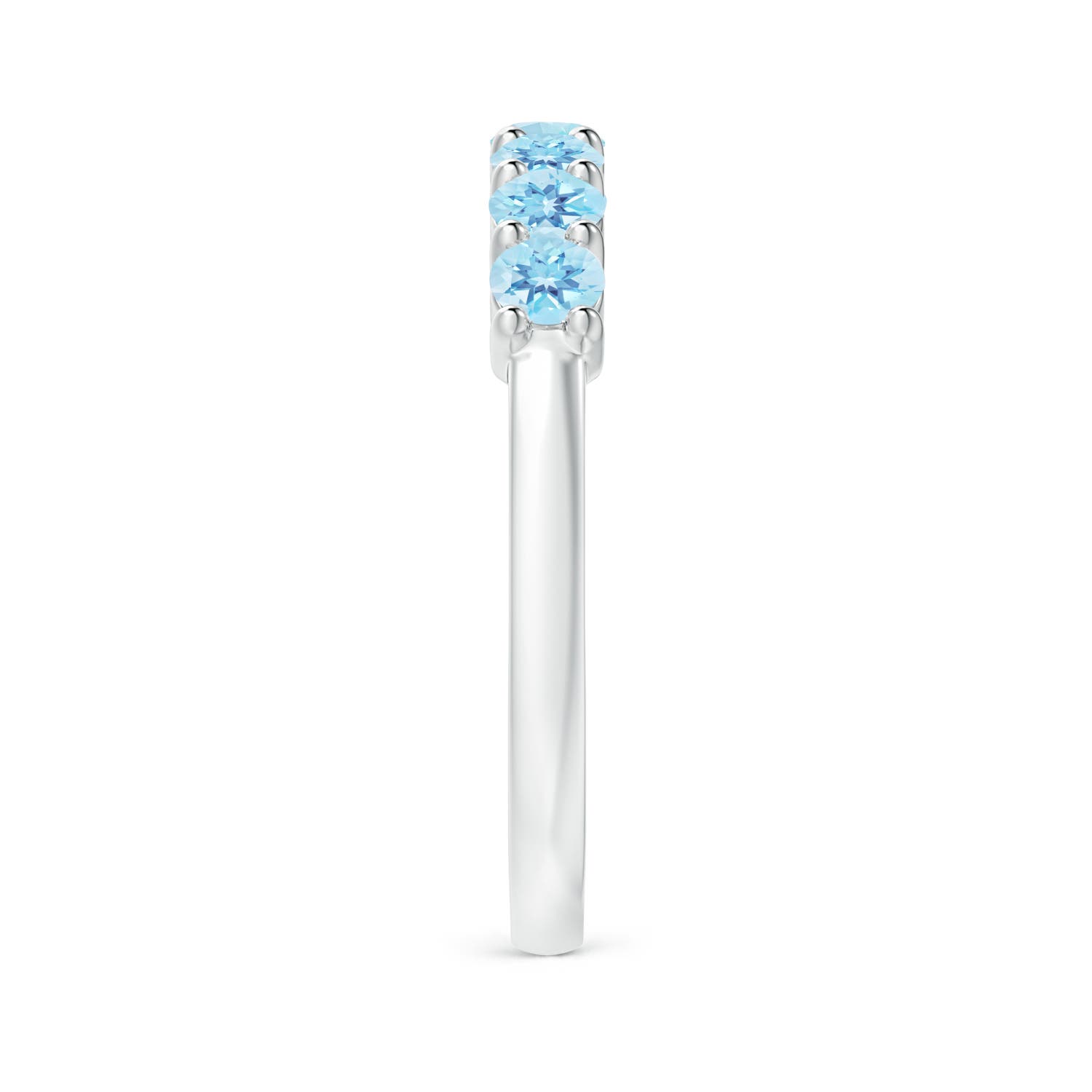 A - Swiss Blue Topaz / 0.98 CT / 14 KT White Gold