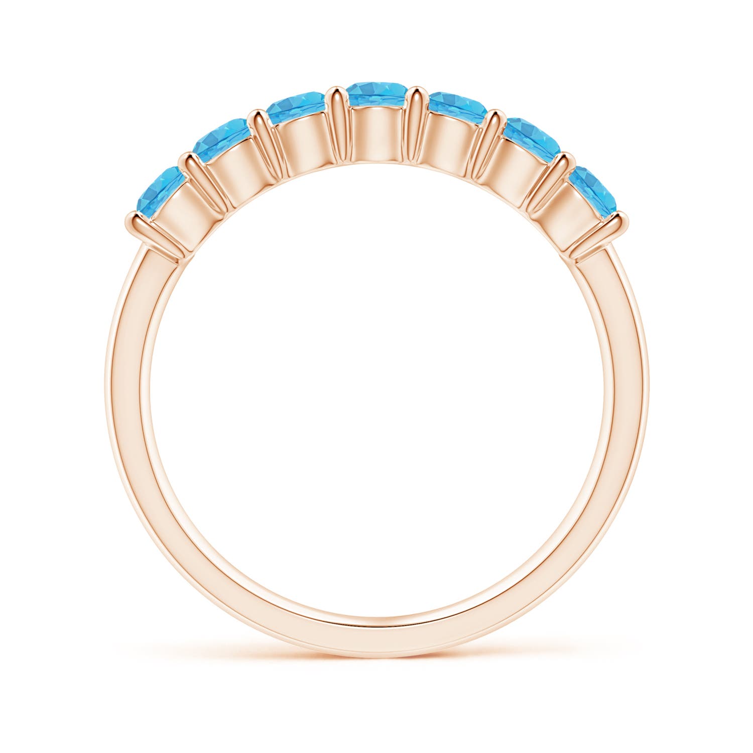 AAA - Swiss Blue Topaz / 0.98 CT / 14 KT Rose Gold