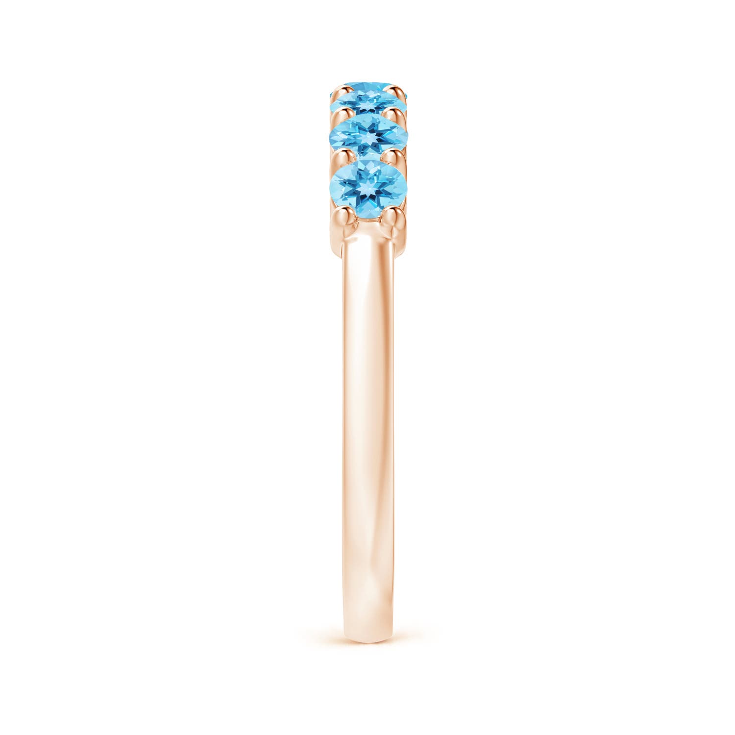 AAA - Swiss Blue Topaz / 0.98 CT / 14 KT Rose Gold