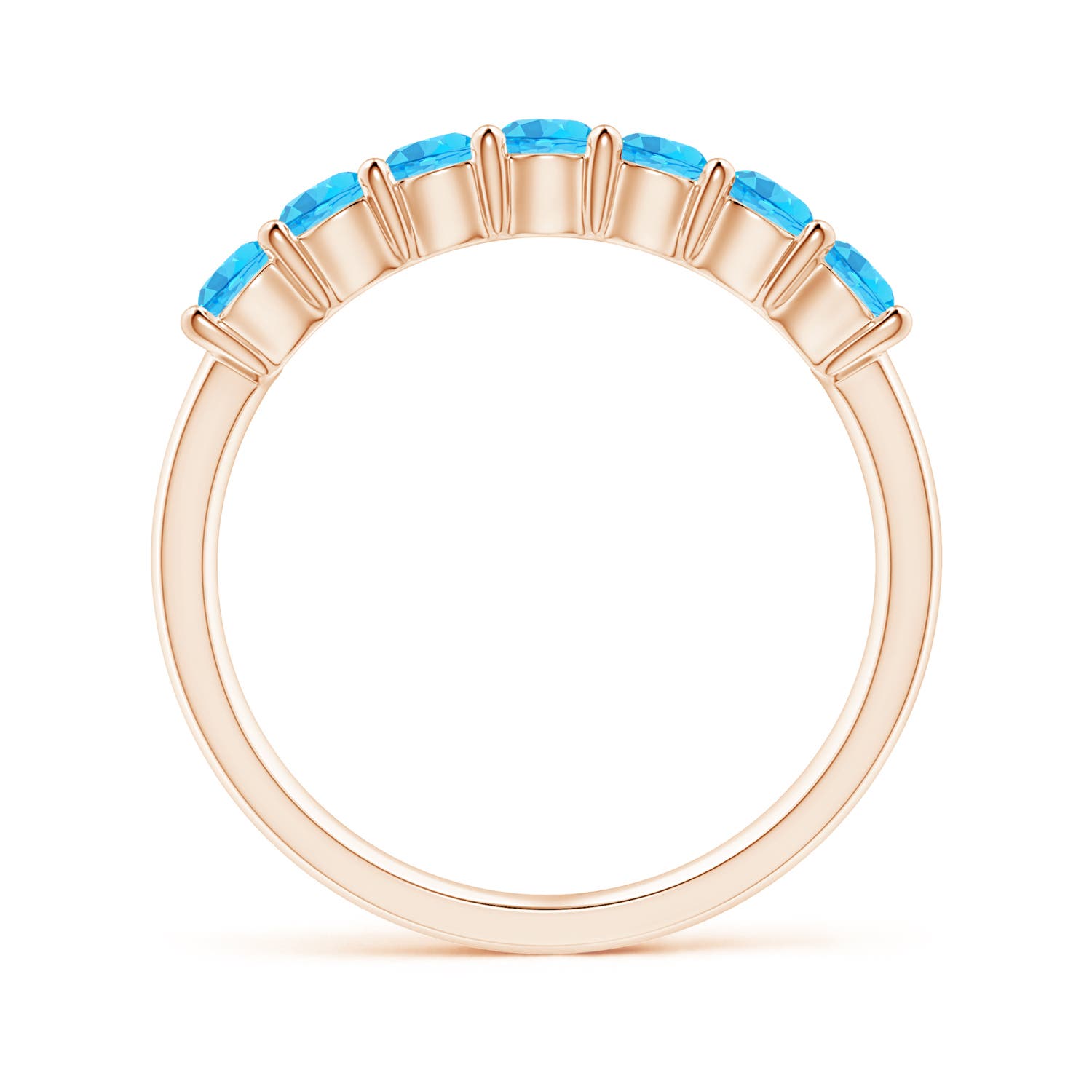 AAAA - Swiss Blue Topaz / 0.98 CT / 14 KT Rose Gold