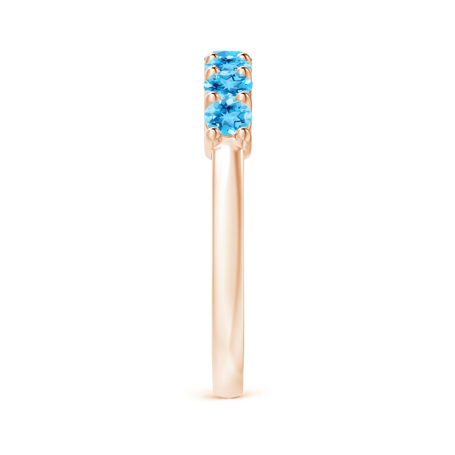 AAAA - Swiss Blue Topaz / 0.98 CT / 14 KT Rose Gold