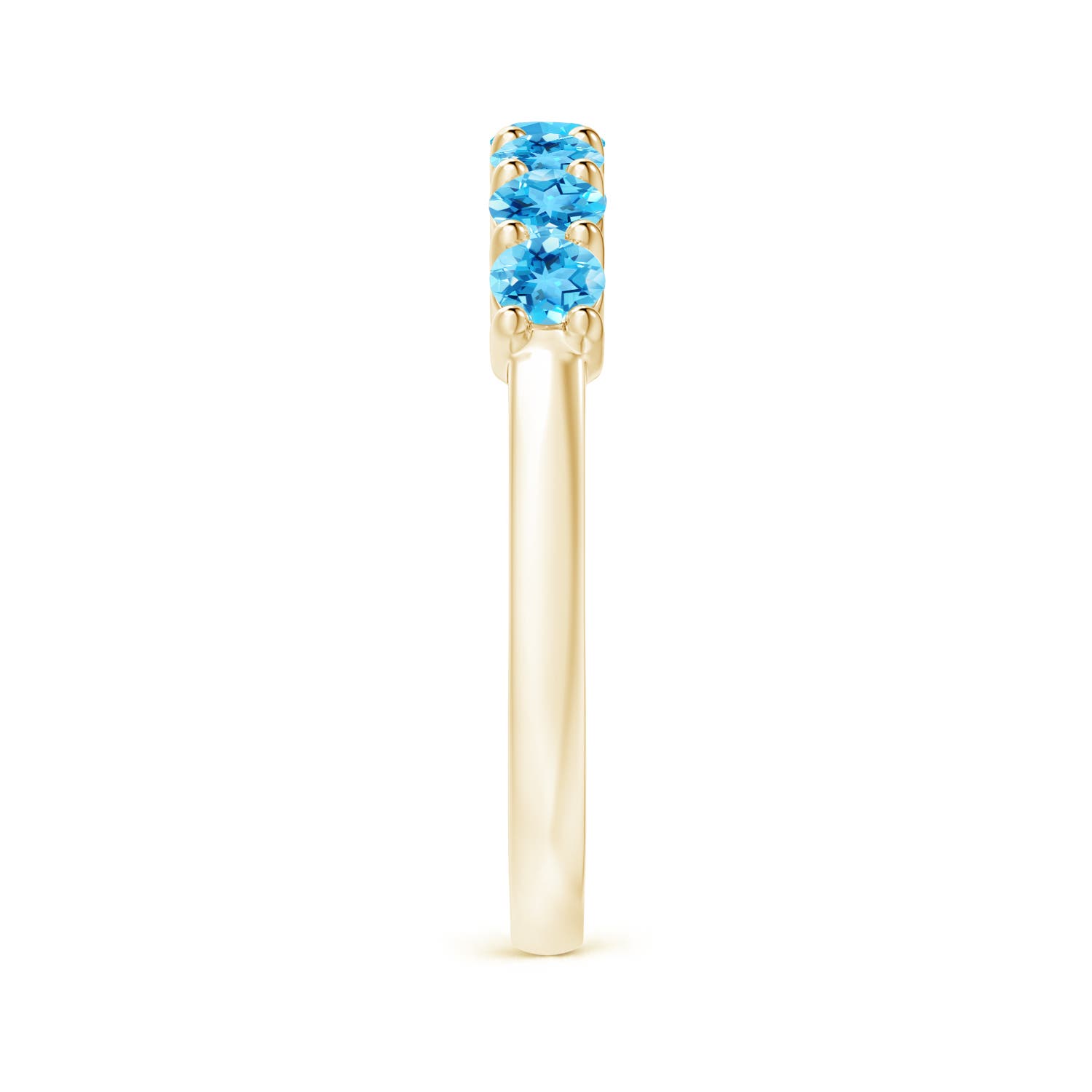 AAAA - Swiss Blue Topaz / 0.98 CT / 14 KT Yellow Gold