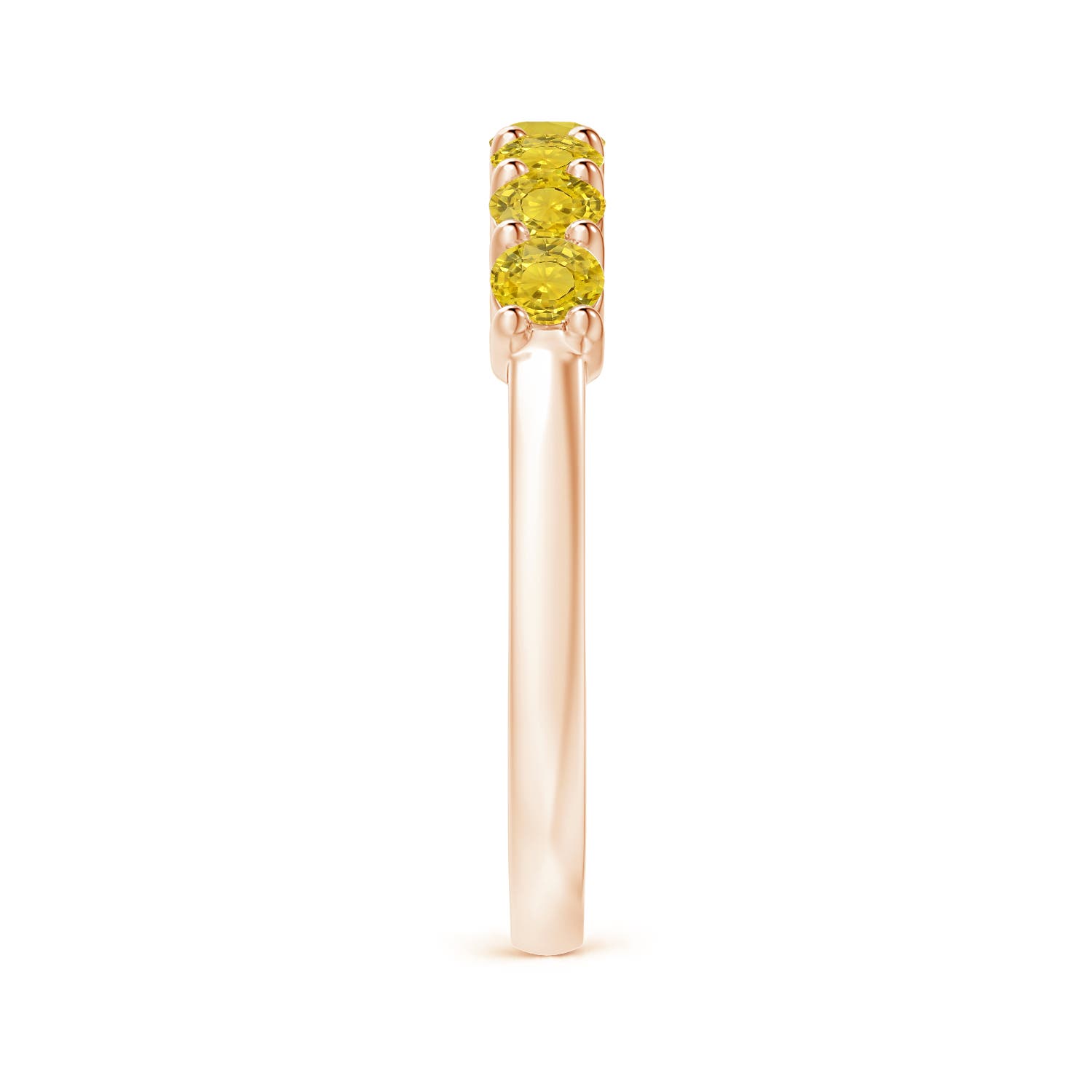 AAA - Yellow Sapphire / 0.84 CT / 14 KT Rose Gold