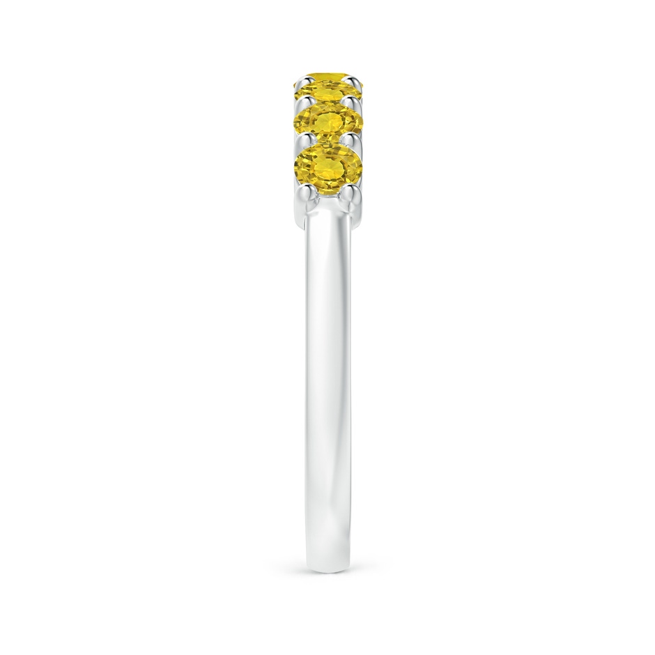 3mm AAAA Half Eternity Seven Stone Yellow Sapphire Wedding Band in P950 Platinum side-2
