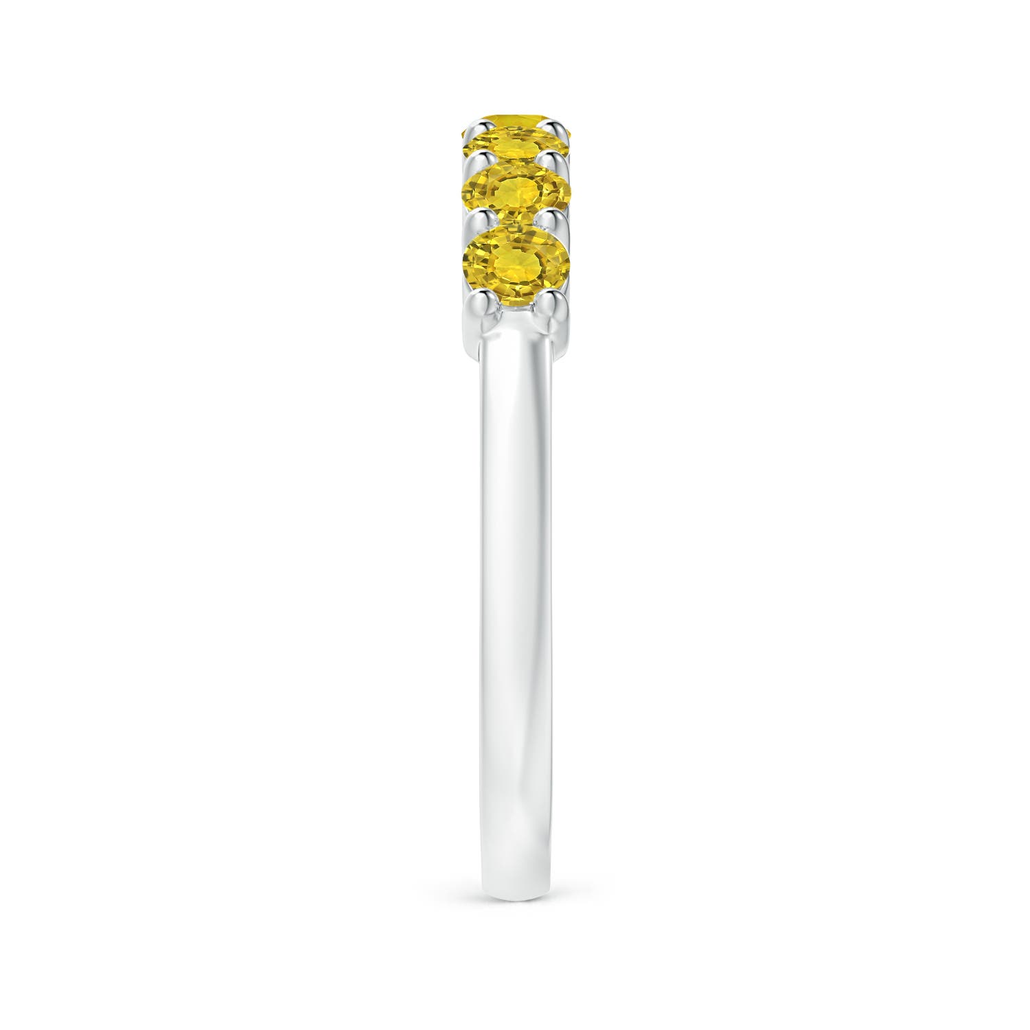 AAAA - Yellow Sapphire / 0.84 CT / 14 KT White Gold