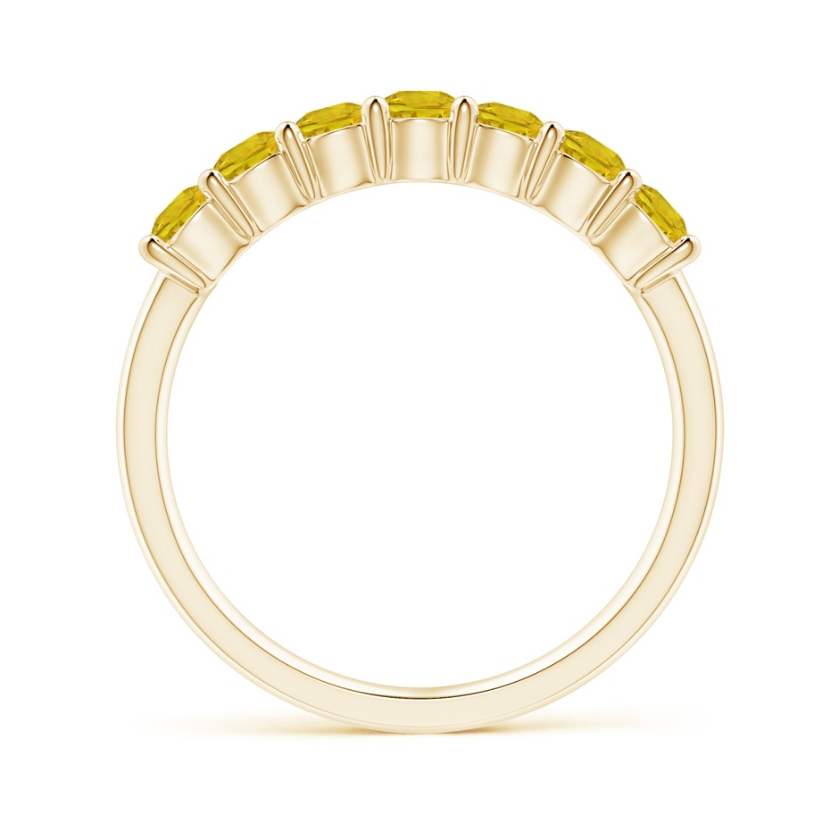 3mm AAAA Half Eternity Seven Stone Yellow Sapphire Wedding Band in Yellow Gold side-1