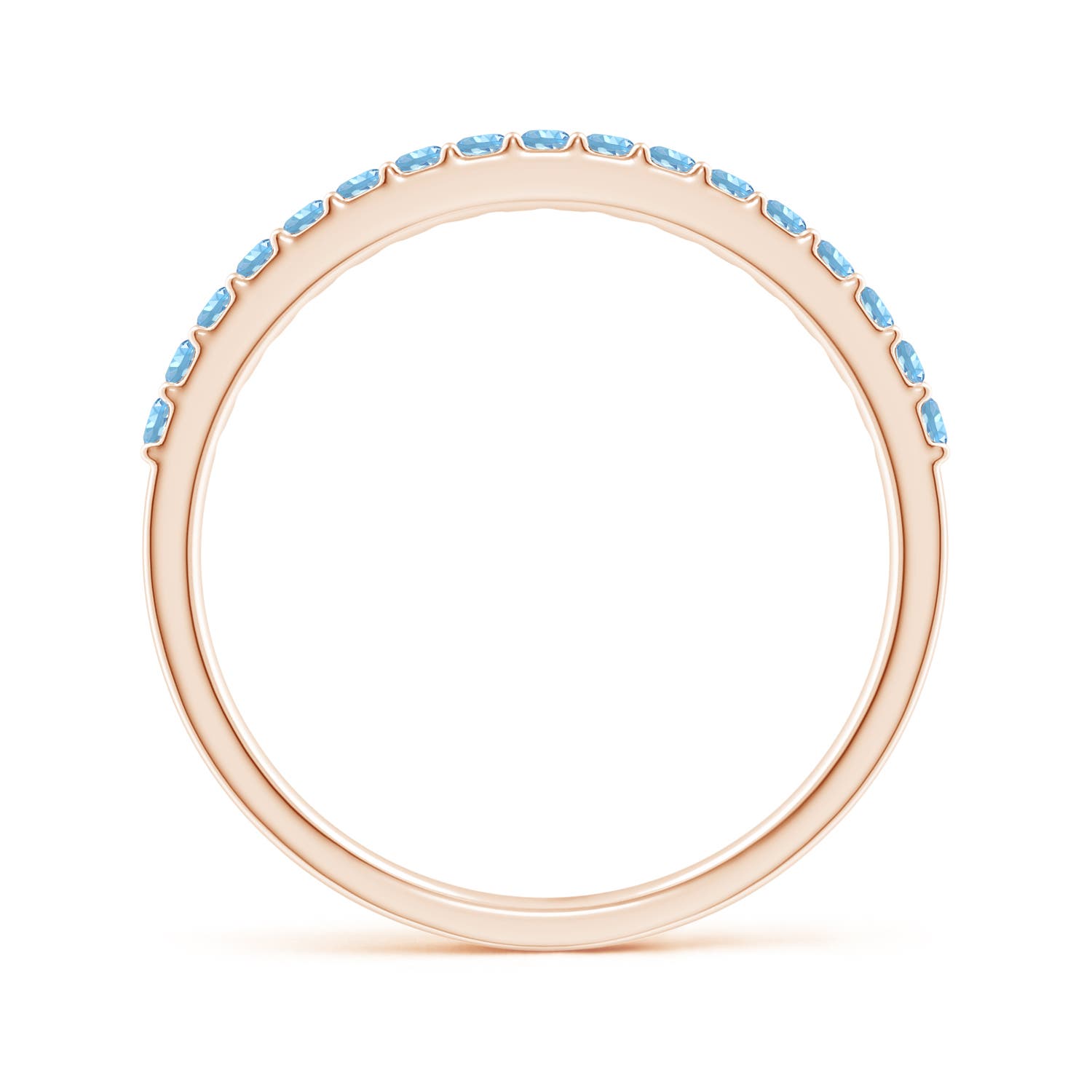 AAAA - Aquamarine / 0.26 CT / 14 KT Rose Gold